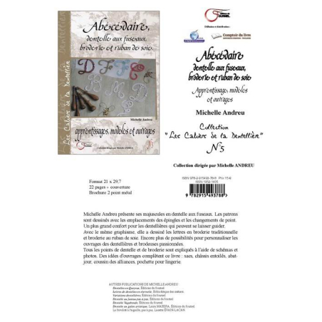 ABECEDAIRE DENTELLE FUSEAUX BRODERIE ET RUBAN SOIE