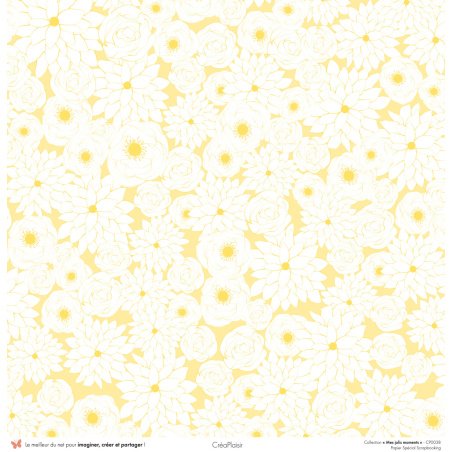 Set papiers Mes jolis moments - 6 papiers 30,5x31,5 cm + 6 papiers 12x30,5cm