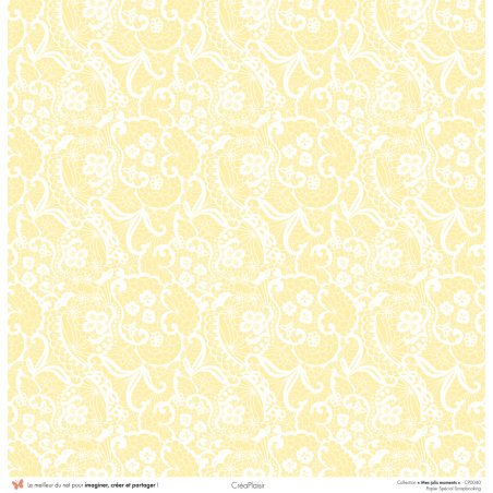 Set papiers Mes jolis moments - 6 papiers 30,5x31,5 cm + 6 papiers 12x30,5cm