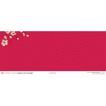 Set papiers Mes jolis moments - 6 papiers 30,5x31,5 cm + 6 papiers 12x30,5cm