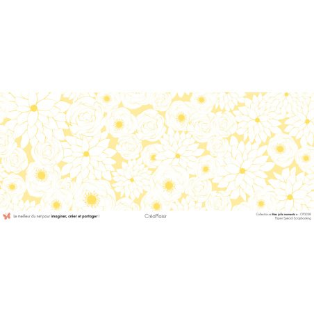 Set papiers Mes jolis moments - 6 papiers 30,5x31,5 cm + 6 papiers 12x30,5cm