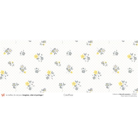 Set papiers Mes jolis moments - 6 papiers 30,5x31,5 cm + 6 papiers 12x30,5cm