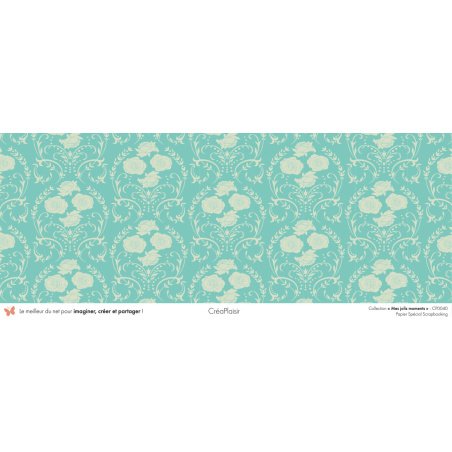 Set papiers Mes jolis moments - 6 papiers 30,5x31,5 cm + 6 papiers 12x30,5cm