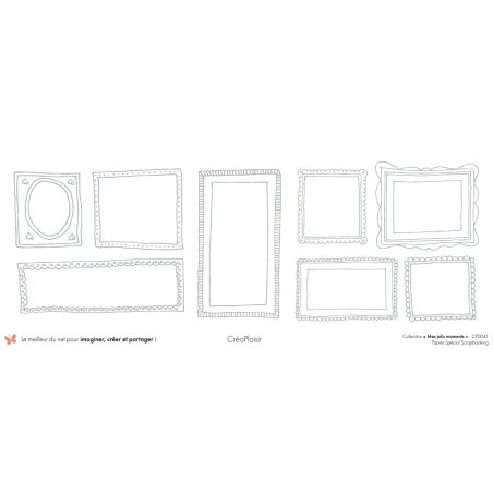 Set papiers Mes jolis moments - 6 papiers 30,5x31,5 cm + 6 papiers 12x30,5cm