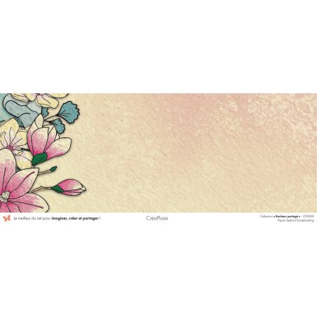 Set papiers Bonheur Partagé - 6 papiers 30,5x31,5 cm + 6 papiers 12x30,5cm