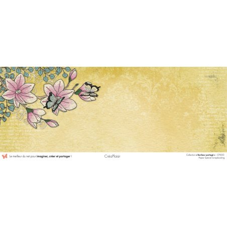 Set papiers Bonheur Partagé - 6 papiers 30,5x31,5 cm + 6 papiers 12x30,5cm