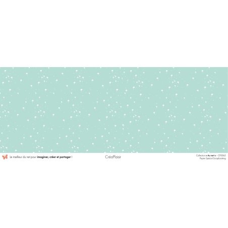 Set papiers Au vert - 12 papiers : 6 papiers 30,5x31,5 cm + 6 papiers 12x30,5cm