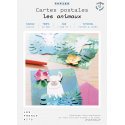 Kit pour créer 3 cartes animaux en papier