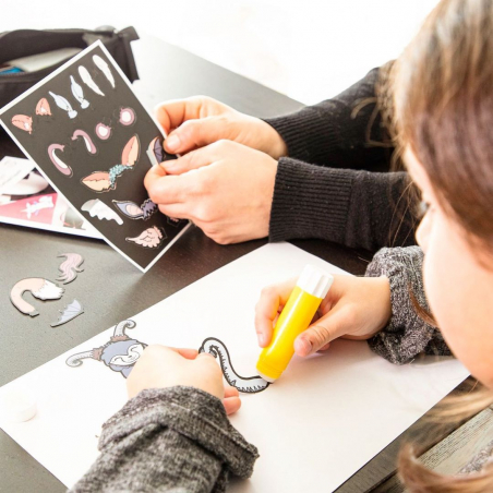 Kit pour créer 4 créatures fantastiques en papier