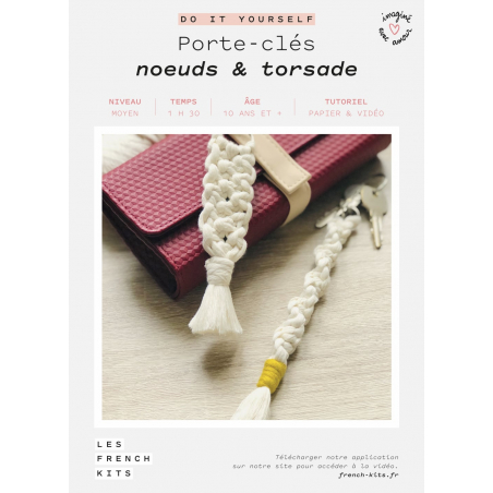 Kit Macramé Porte clés - Noeuds & Torsade