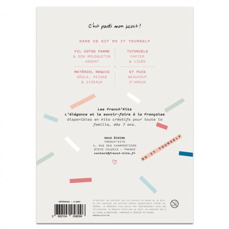 Kit Macramé Porte clés - Cœur